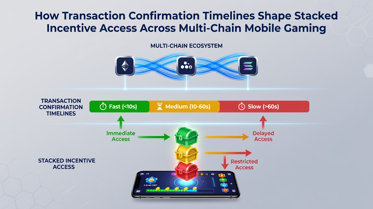 Darstellung von Multi-Chain-Transaktionen und Incentive-Stufen in mobilen Spielen