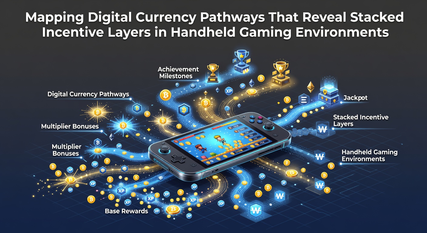 Visualisierung digitaler Währungspfade in Handheld-Gaming-Umgebungen mit gestapelten Anreizschichten