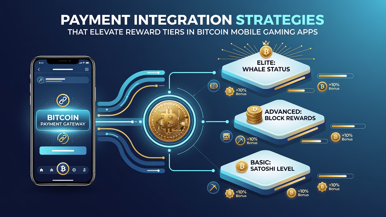 Darstellung von gestaffelten Belohnungssystemen durch Bitcoin-Integration in mobilen Apps