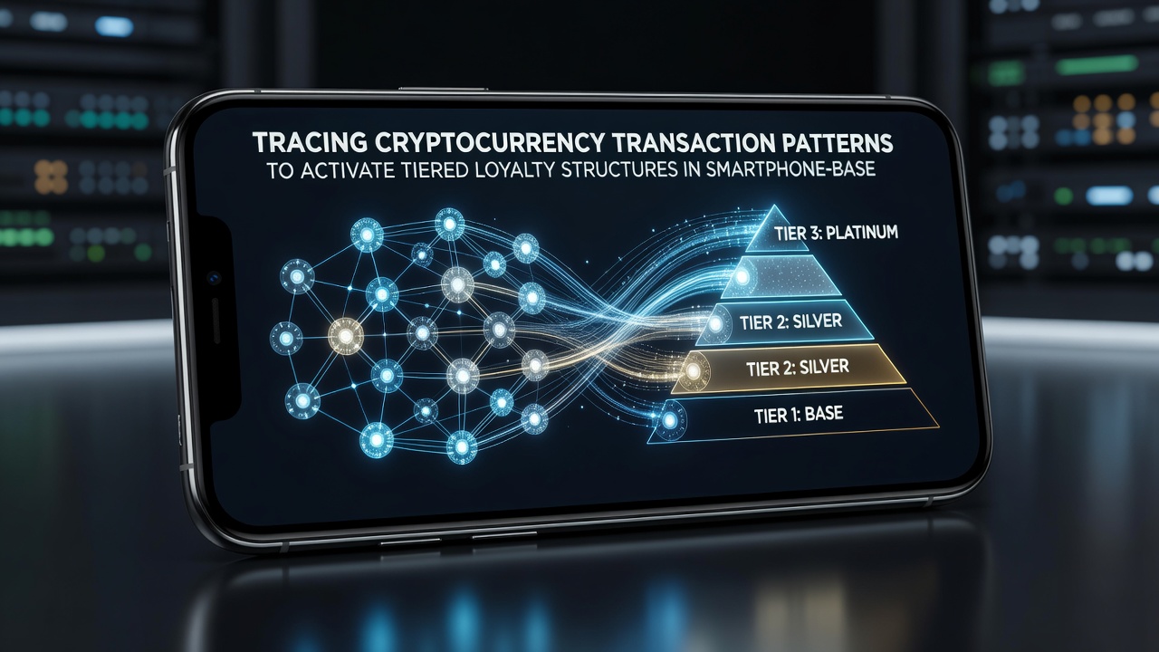 Darstellung von gestaffelten Loyalty-Strukturen basierend auf analysierten Krypto-Transaktionsmustern in mobilen Spiel-Apps