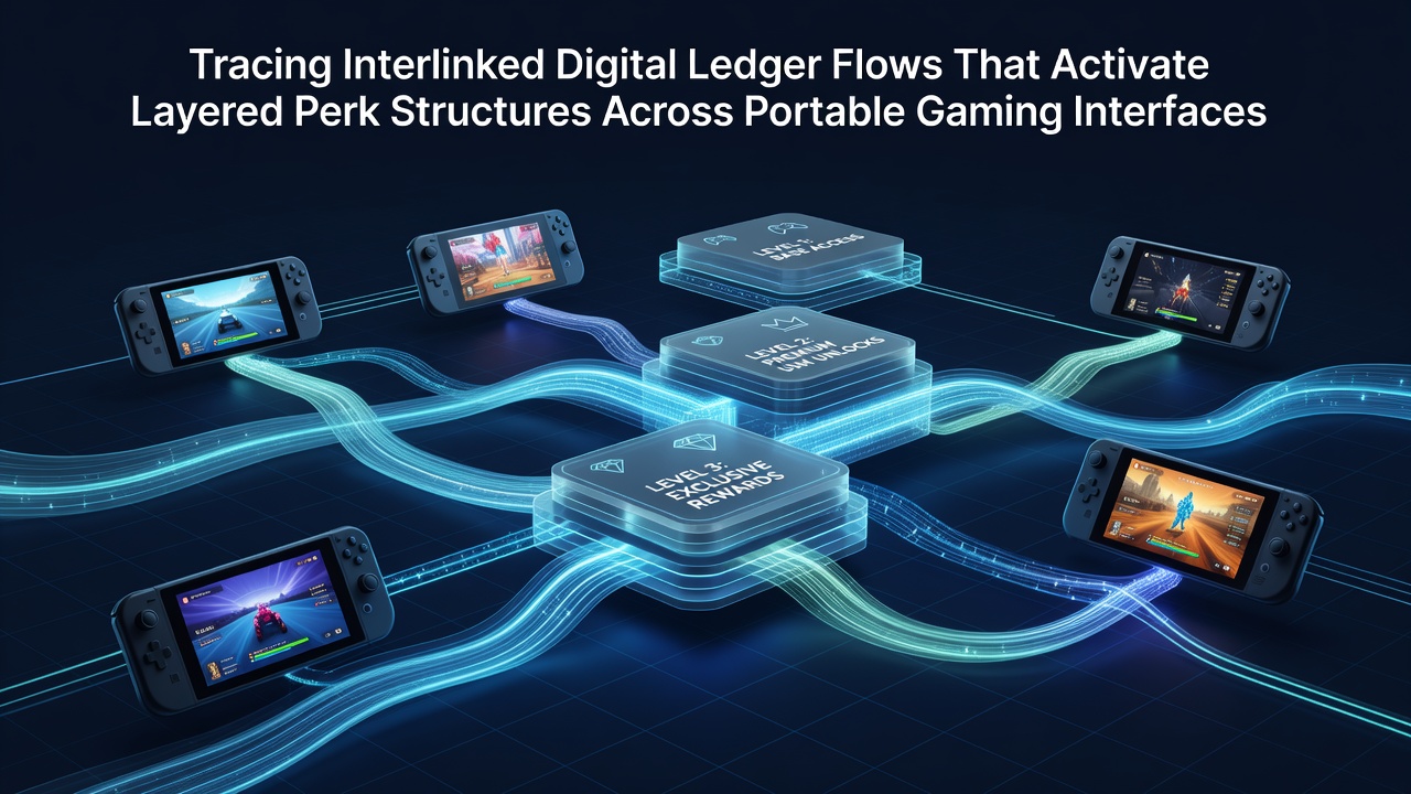 Darstellung vernetzter digitaler Ledger-Ströme in mobilen Gaming-Umgebungen