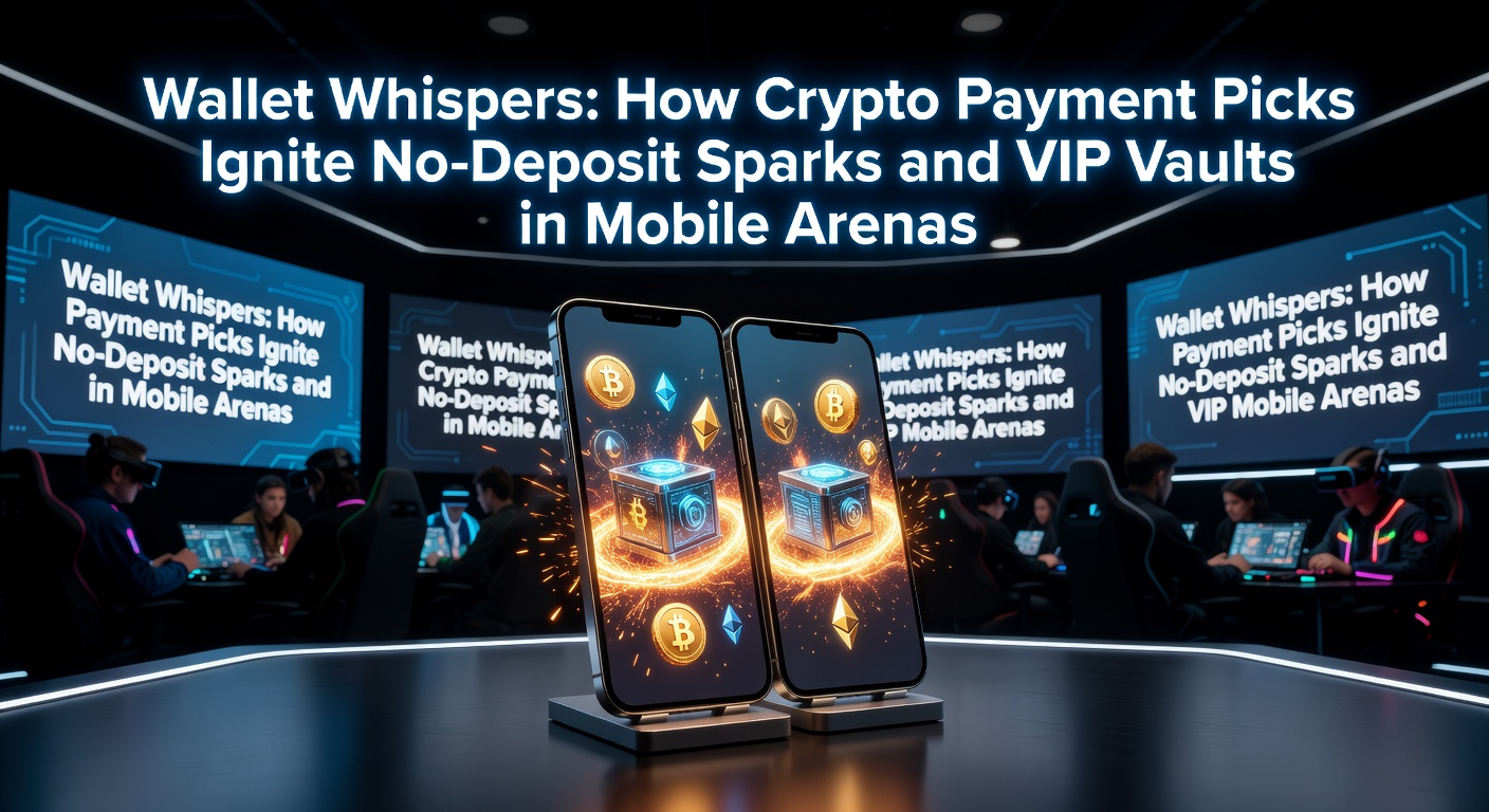 Illustration einer digitalen Crypto-Wallet, die Funken für Boni und VIP-Zugänge in einem mobilen Casino-Umfeld erzeugt